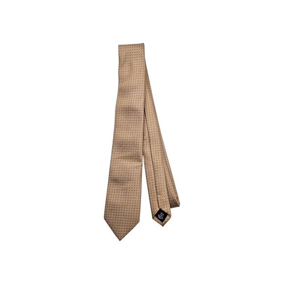 Prada Milano Beige Geometric 100% Silk Neck Tie - Vintage New